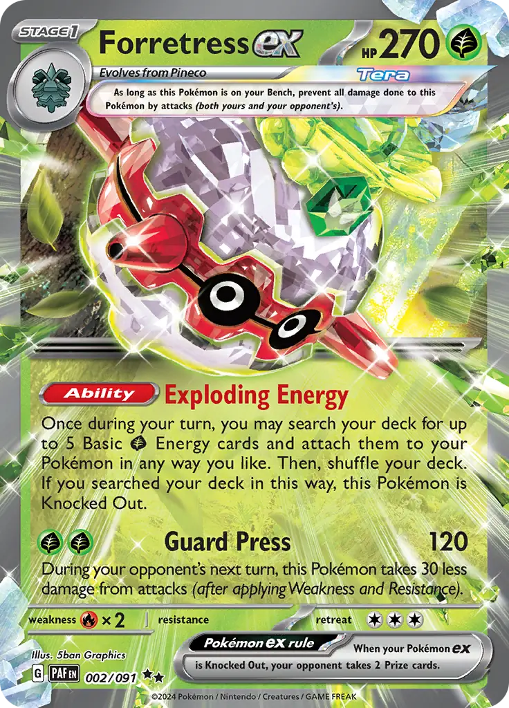 002/091 Forretress ex - Double Rare