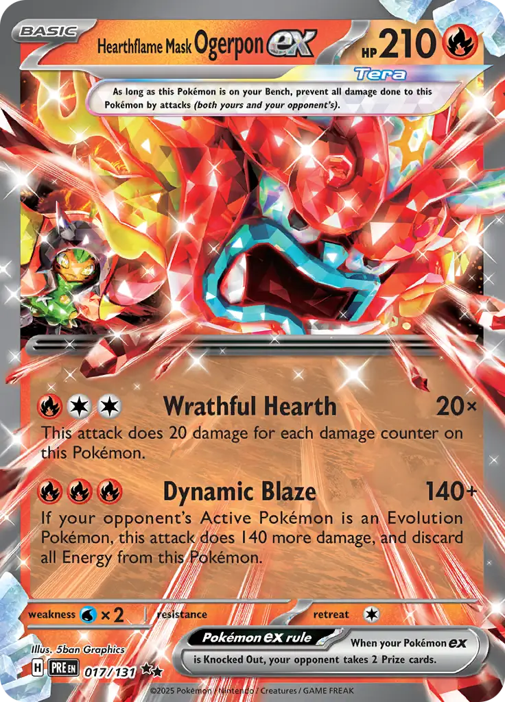 017/131 Hearthflame Mask Ogerpon ex - Double Rare