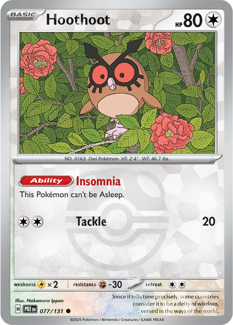 077/131 Hoothoot Master Ball Holo