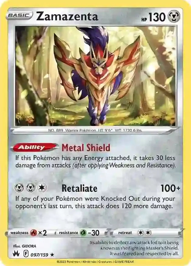 097/159 Zamazenta Holo - Rare