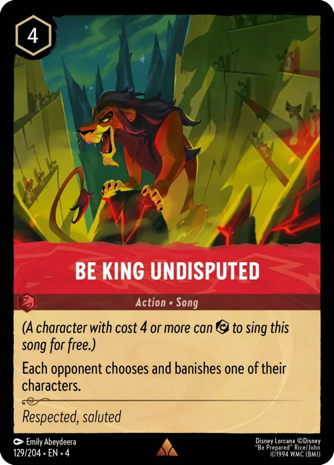 129/204 Be King Undisputed