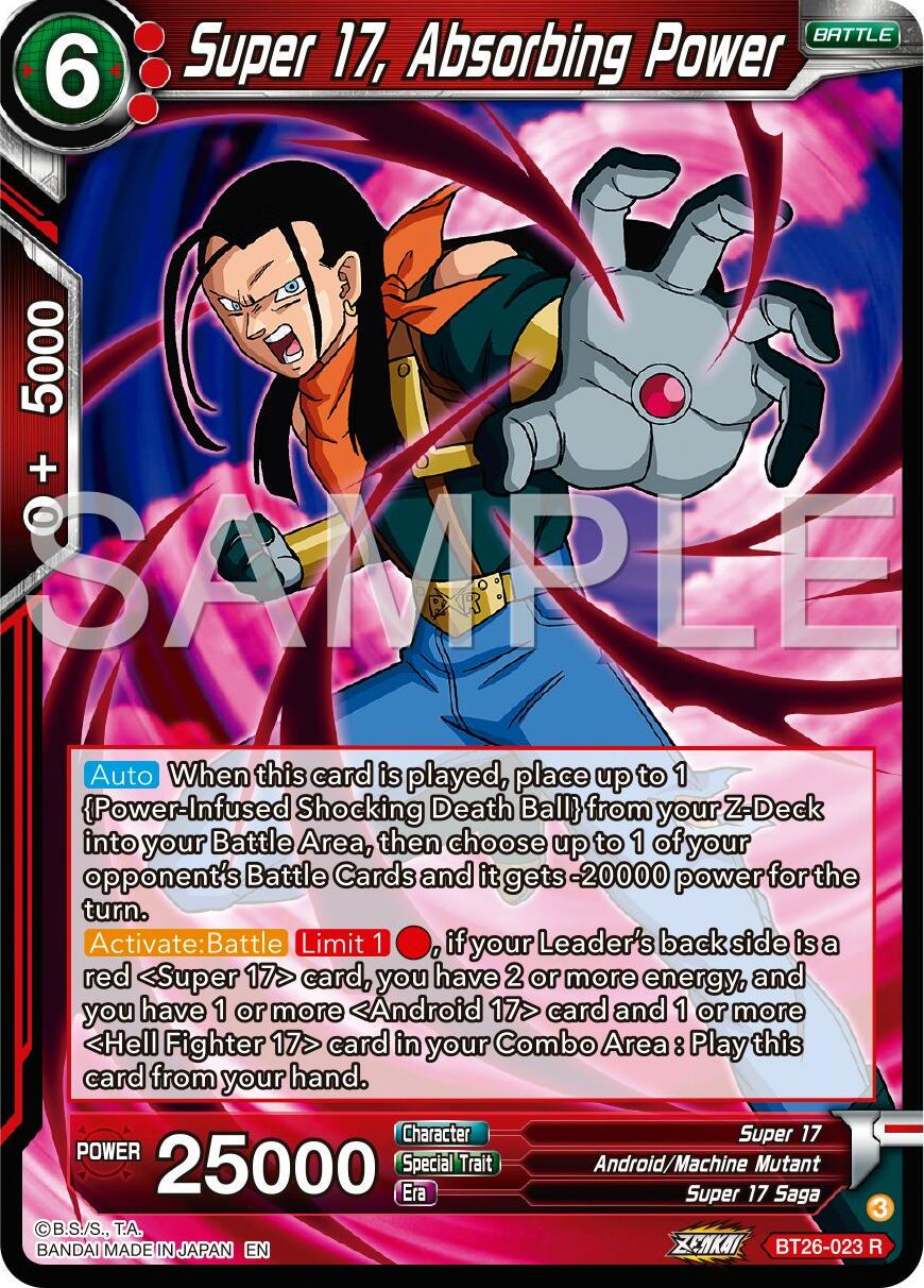 BT26-023 R Super 17, Absorbing Power