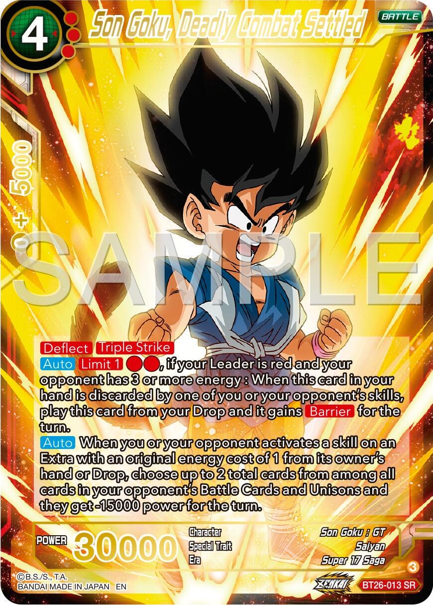 BT26-013 SR Son Goku, Deadly Combat Settled