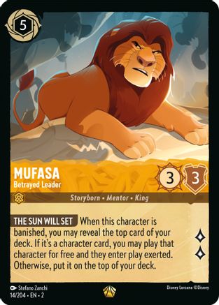 014/204 Mufasa - Betrayed Leader