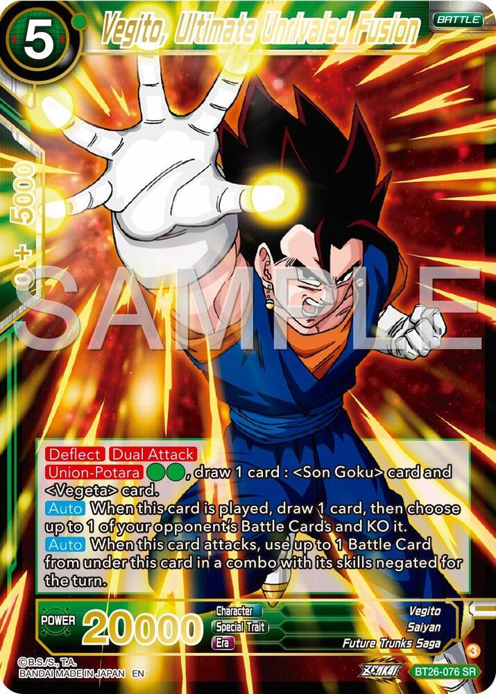 BT26-076 SR Vegito, Ultimate Unrivaled Fusion