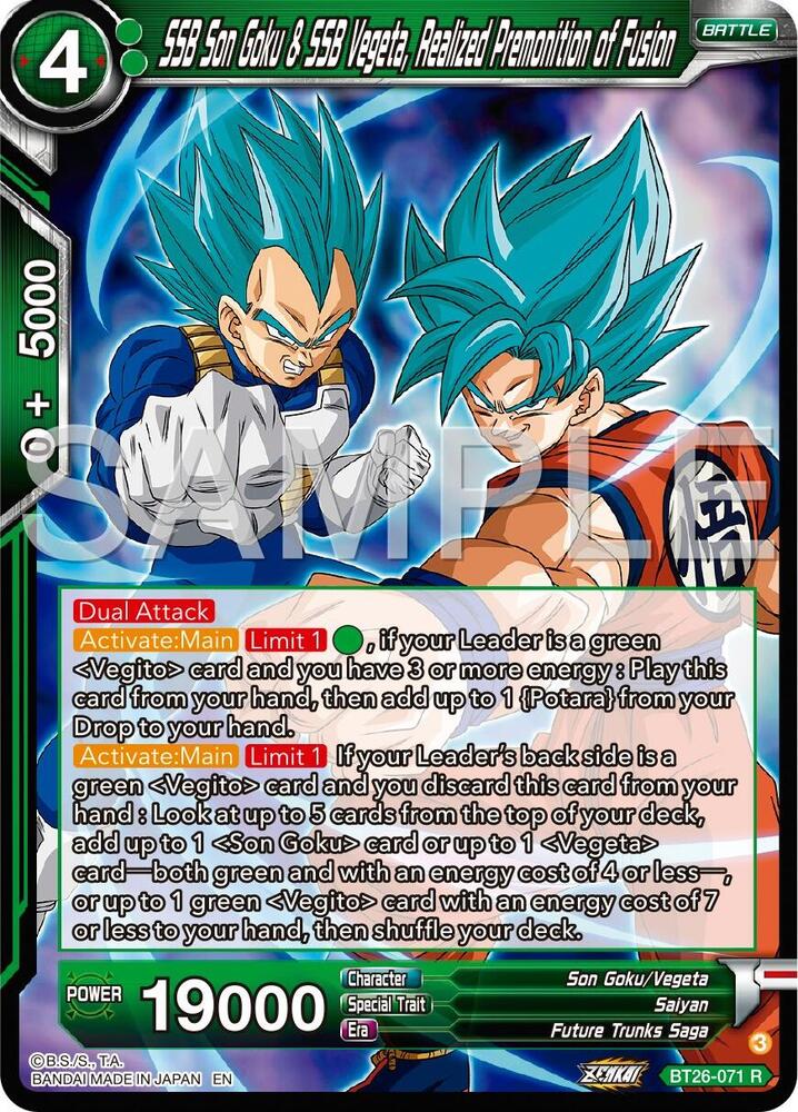 BT26-071 R SSB Son Goku & SSB Vegeta, Realized Premonition of Fusion