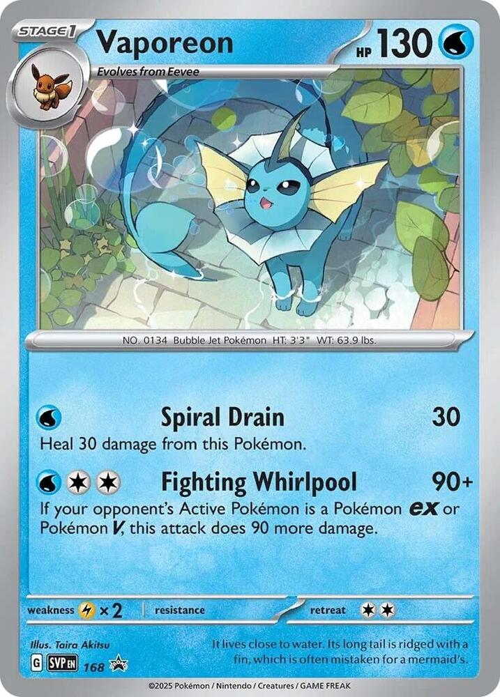 168 Vaporeon - Prismatic Evolutions Poster Collection Exclusive