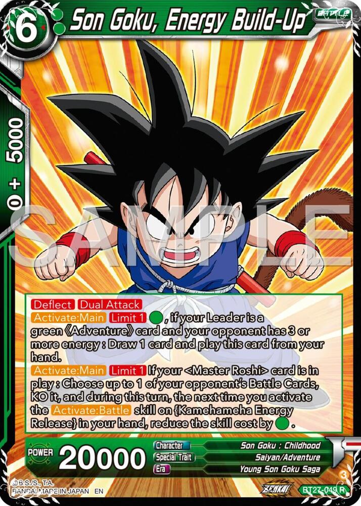 BT27-049 R Son goku, Energy Build-Up