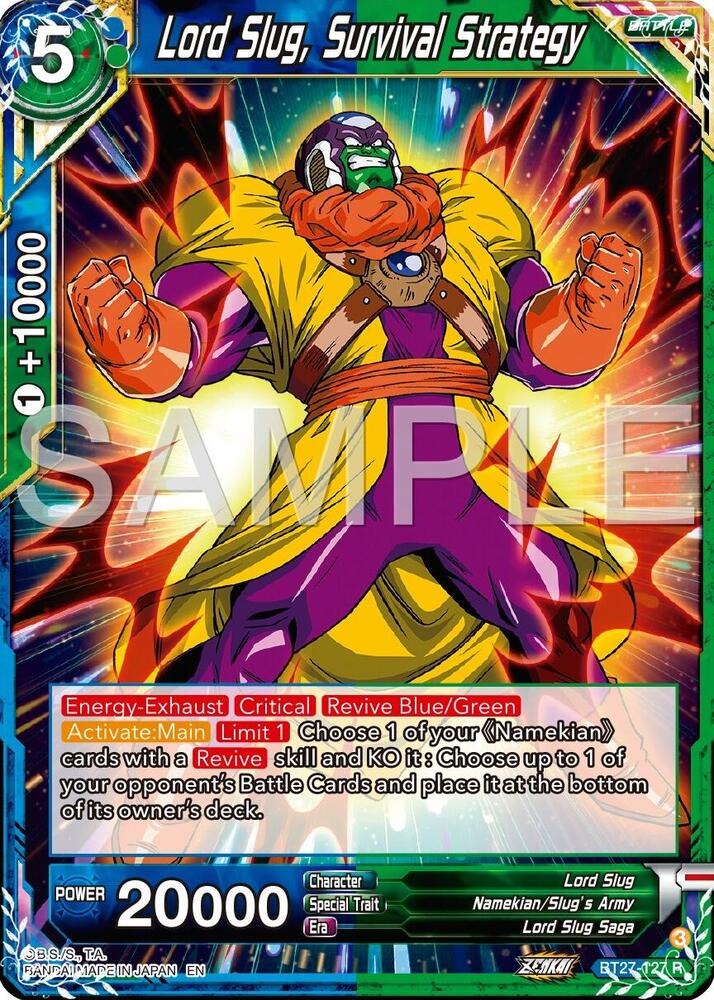BT27-127 R Lord Slug, Survival Strategy