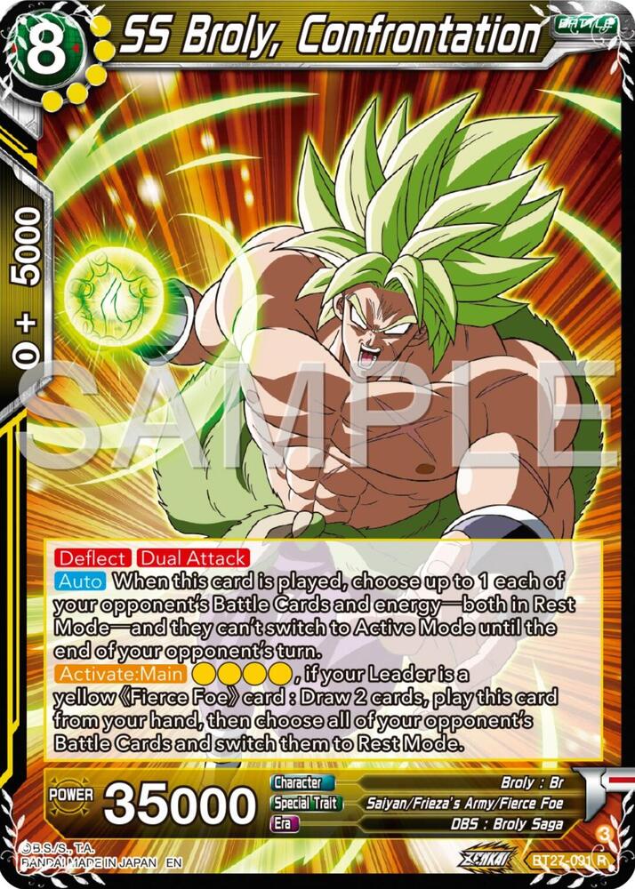 BT27-091 R SS Broly, Confrontation