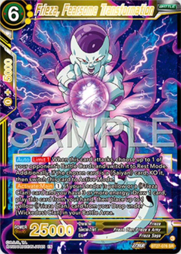 BT27-076 SR Frieza, Fearsome Transformation