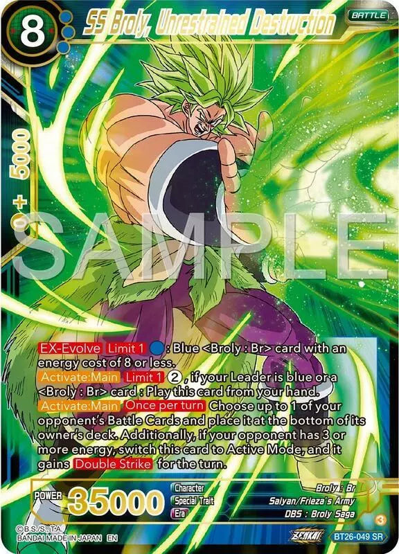 BT26-049 SR SS Broly, Unrestrained Destruction