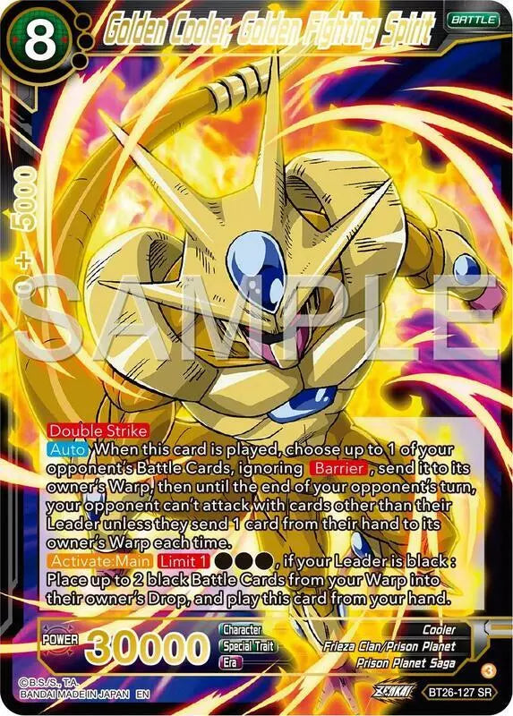 BT26-127 SR Golden Cooler, Golden Fighting Spirit
