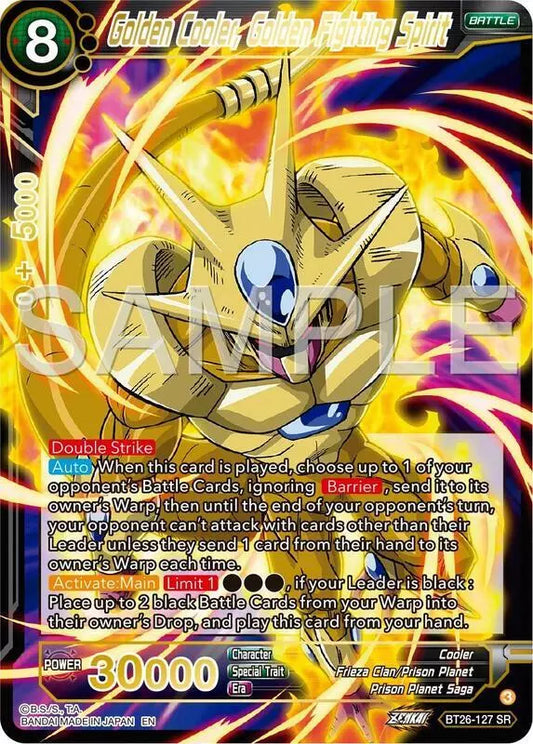 BT26-127 SR Golden Cooler, Golden Fighting Spirit