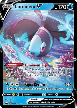 040/172 Lumineon V - Rare